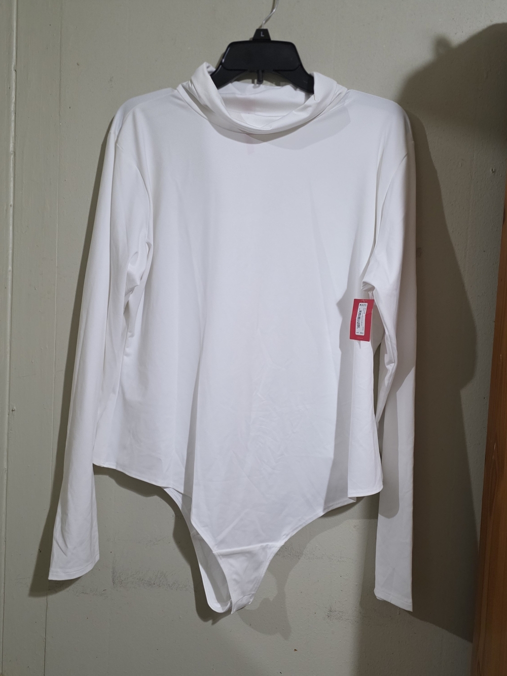 SPANX White Long-Sleeve Mock Neck Bodysuit New Size 2X